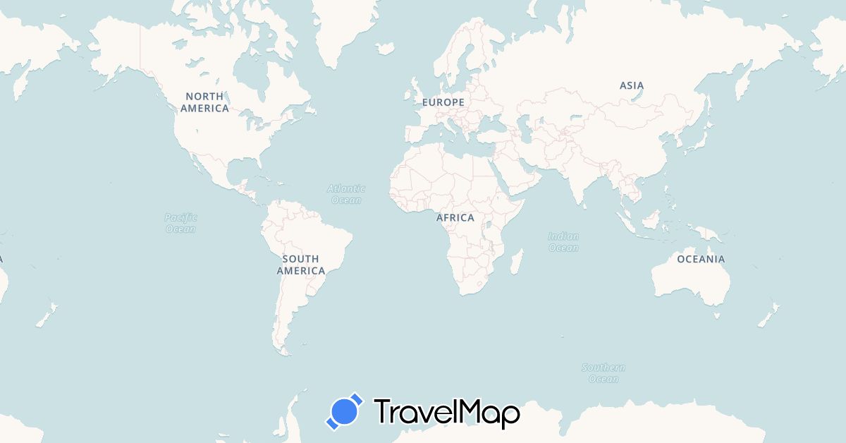 TravelMap itinerary: driving, cycling in Canada (North America)